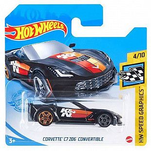 Машинка Hot Wheels Базовой коллекции Corvette C7 Z06 Convertible 114/250 (5785 GRY41)