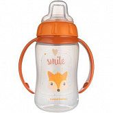 Поильник Canpol babies CUTE ANIMALS с ручками и силиконовым носиком 6м+ 320мл (56/512_ora) orange