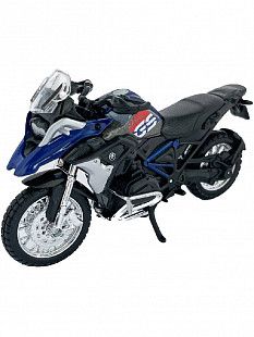 Масштабная модель мотоцикла Maisto 1:18 BMW R 1200 GS 2017 (39300) metallic grey/metallic blue