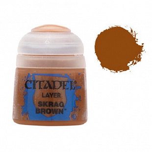 Краска для миниатюр Games Workshop Layer: Skrag Brown 22-40