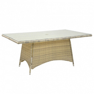 Стол Garden4you Wicker 170x100xH71 см beige 1333
