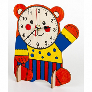 Набор для творчества Десятое Королевство Деревянные часы своими руками Медвежонок 01961
