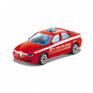 Машинка Bburago 1:43 Alfa Romeo 156 Vigili del Fuoco 1997 (18-30001/18-30035) red