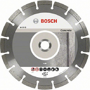 Алмазный круг Bosch 180х22,23 мм бетон 2608602199