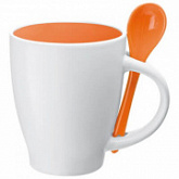 Кружка с ложечкой 300мл 8509510 Orange