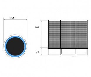 Батут Fitness Trampoline 10FT-3-Extreme