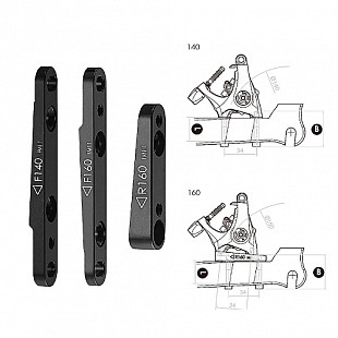 Адаптер дискового тормоза передний Tektro Flat mount 160 ZTB20817