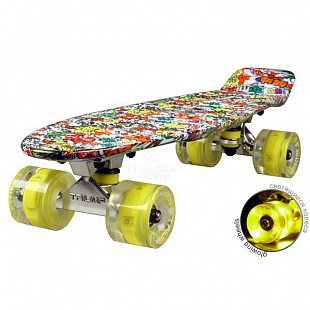 Penny board (пенни борд) Triumf Active Led Print Streetlight 22" TLS-401G