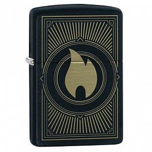 Зажигалка Zippo Deco Flame Design 49217 black matte