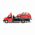 Масштабная модель автомобиля Bburago Street Fire Эвакуатор и Alfa Romeo MiTo 1:43 (18-31400) Black/Red