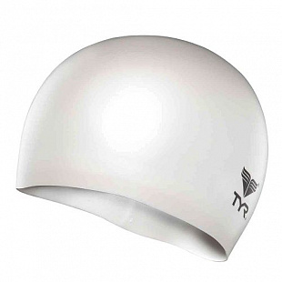 Шапочка для плавания TYR Wrinkle Free Junior Silicone Cap LCSJR/100 White