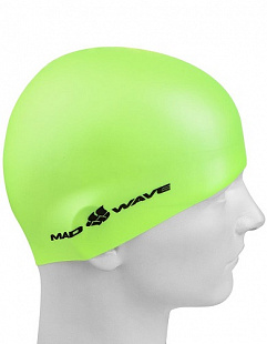 Шапочка для бассейна (плавания) взрослая Mad Wave Light yellow