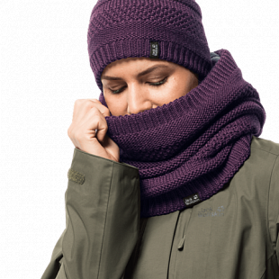 Шарф женские Jack Wolfskin White Rock Loop Women aubergine 1906371-1600