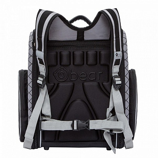 Школьный рюкзак GRIZZLY SI-22 black/orange