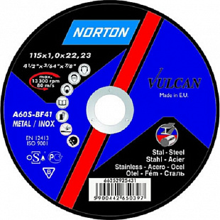 Круг отрезной для металла Norton Vulcan 18х0,2x2,22 см 66252925440