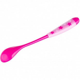 Мягкая ложка Canpol baby с длинной ручкой 4мес+ (56/582) pink