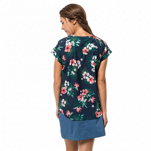 Рубашка женская Jack Wolfskin Victoria Tropical Shirt W midnight blue all over