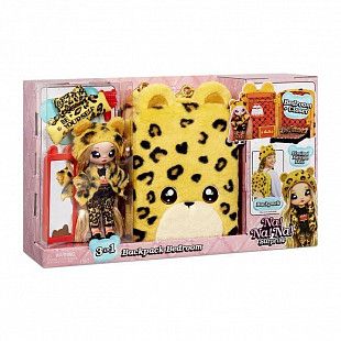 Игровой набор Na!Na!Na! Surprise "Рюкзак-спальня Дженнел Ягуар" 3 в 1 с куклой 575696EUC
