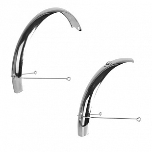 Велокрылья STG переднее и заднее для колес 18" хром Х38995