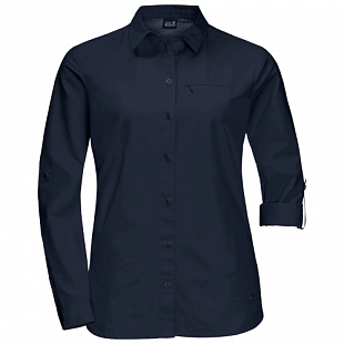 Рубашка женская Jack Wolfskin Lakeside Roll-Up Shirt W midnight blue