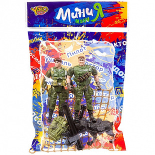 Набор игровой Shenzhen Toys военный с 2 солдатиками и собакой, серия МиниМаниЯ M7594-5