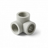 Тройник полипропиленовый Pro Aqua PP-R двухплоскостной 25 grey PA17310PG