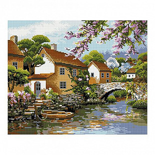 Алмазная живопись Picasso "Цветущий причал" PD4050026