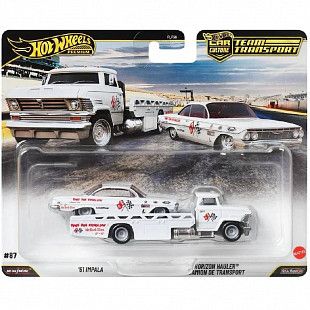 Машинка Hot Wheels Premium Team Transport '61 Impala & Horizon Hauler  (FLF56 JHX88)