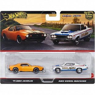 Машинка Hot Wheels 2025 Premium 2 шт. 71 AMC Javelin + AMC Rebel Machine (HBL96 JBL06)