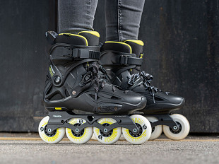 Роликовые коньки Powerslide Imperial One 80 908376 black/yellow