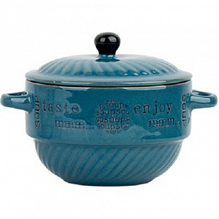 Горшочек с блюдцем Bekker 540 мл BK-7317 blue