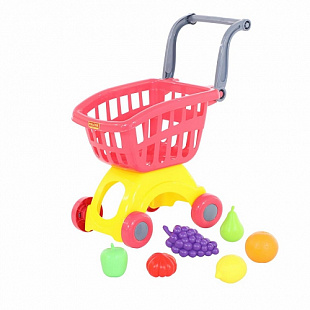 Игрушка Полесье Тележка Мини с набором продуктов №3 71378