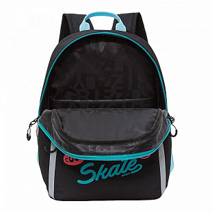 Рюкзак школьный GRIZZLY RB-151-3 /2 black/light turquoise