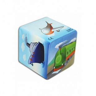 Мягкая игрушка Canpol babies Кубик клеенчатый с погремушкой 2/706 Transport