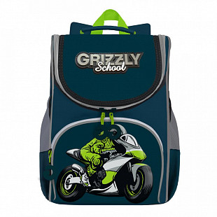 Рюкзак школьный с мешком GRIZZLY RAm-185-9 /2 blue