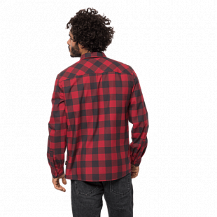 Рубашка мужская Jack Wolfskin Red River Shirt red lacquer checks