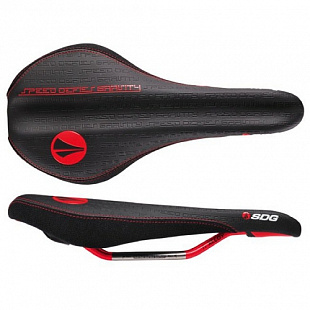 Седло SDG Duster MTN P RL Cro-Mo black/red 07860DS