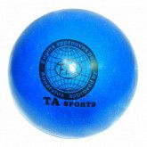 Мяч для художественной гимнастики с глитером 15 см blue