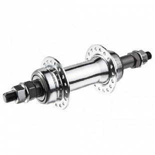 Втулка задняя TBS МТБ, 28Hx135x170 мм, под трещетку, на гайках, silver SF-HB03R