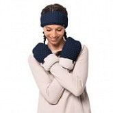 Повязка на голову женская Jack Wolfskin Highloft Knit Headband Women midnight blue