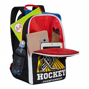 Рюкзак школьный GRIZZLY RB-151-1 /2 black/yellow