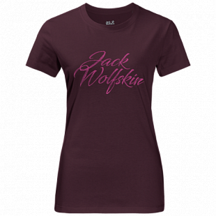 Футболка женская Jack Wolfskin Brand T Women burgundy