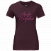 Футболка женская Jack Wolfskin Brand T Women burgundy