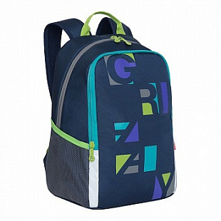 Рюкзак школьный GRIZZLY RB-051-3 /3 dark blue