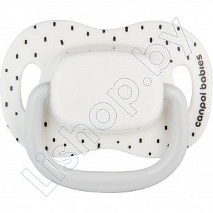 Пустышка Canpol babies BabiesBoo Силиконовая Симметричная 6-18 мес., 2 шт. (34/928_whi)