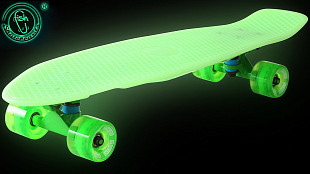 Penny board (пенни борд) Y-Scoo Big Fishskateboard Glow 27 402E-G Green-Green