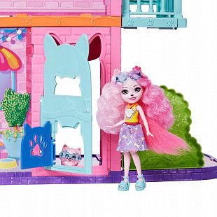Игровой набор Enchantimals Домик и кафе с куклой Палмер (HJH65)