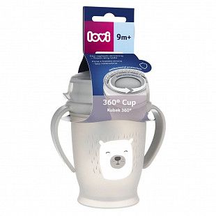 Поильник Lovi Buddy bear 360° 250 мл 9+ мес 1/599new Grey