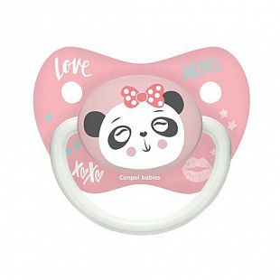 Пустышка Canpol babies Exotic Animals Силиконовая Ортодонтическая 6-18 мес., 2 шт. (23/921_pin) pink