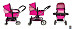 Коляска для кукол RT 646 fuchsia/pink
